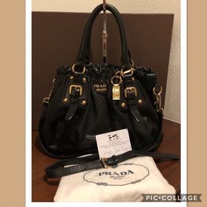 Prada Soft Calf Leather Tote  - Nero Black